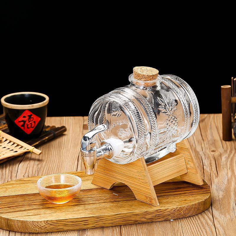 Wine Beer Whiskey - 1л стеклянная бочка для виски, винная