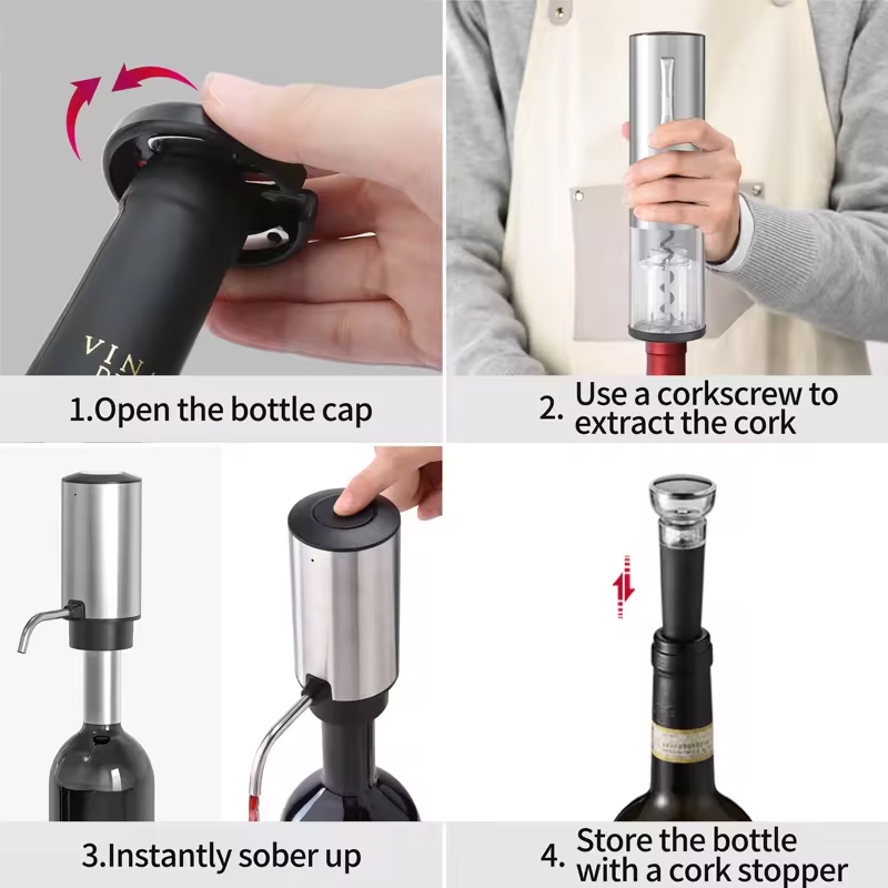 Набор электрических открывалок – обзор и цена Wine Opener Electric