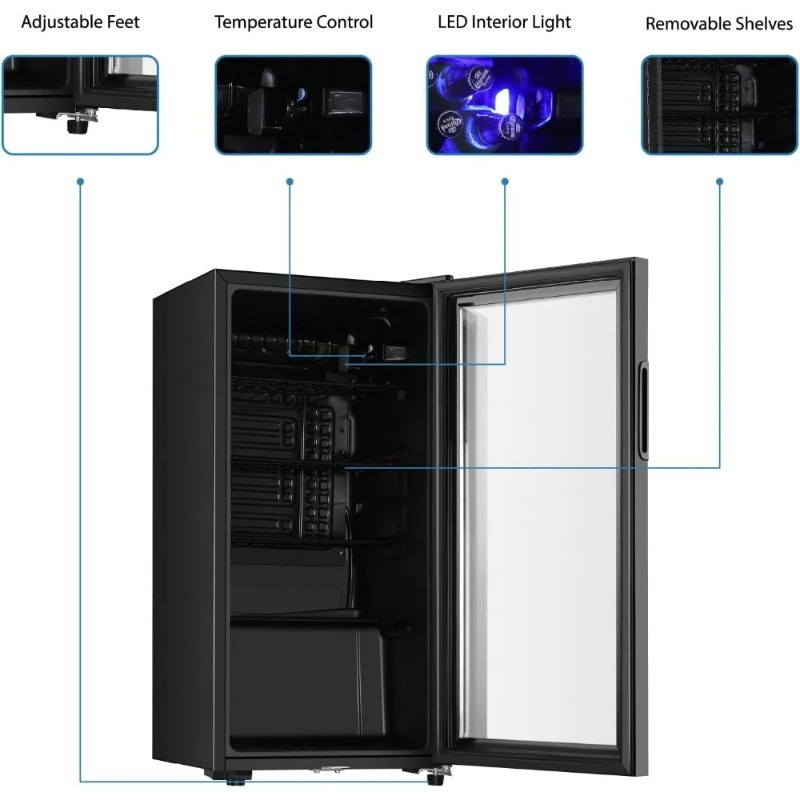Холодильник для напитков, мини – обзор и цена Wine Beer Cooler Fridge